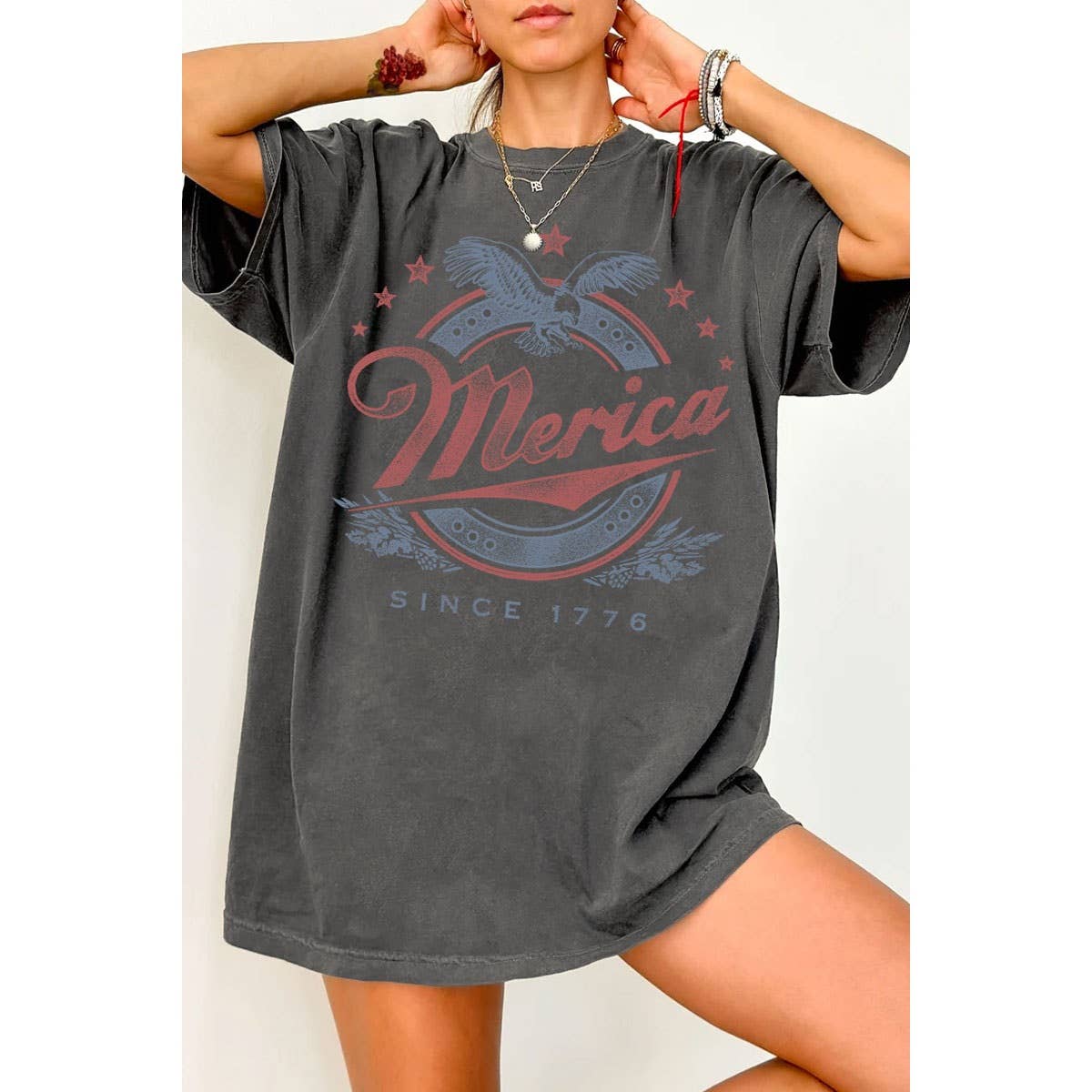 Merica Oversized Tee – Wild Honey Boutique