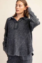 Load image into Gallery viewer, Waffle Polo Sweatshirt