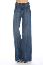 Load image into Gallery viewer, Front Seam Wide Leg Denim Jeans