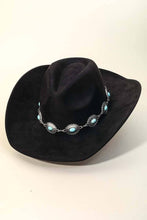 Load image into Gallery viewer, Turquoise Oval Stone Strap Western Cowboy Hat
