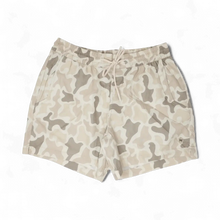 Load image into Gallery viewer, Volley Shorts: Khaki Lined with Lowland Camo / XXL