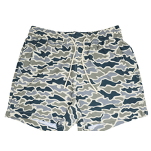 Load image into Gallery viewer, Volley Shorts: Khaki Lined with Lowland Camo / Medium
