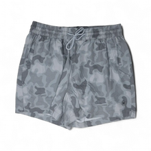 Load image into Gallery viewer, Volley Shorts: Khaki Lined with Lowland Camo / Small