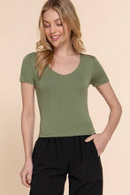 Load image into Gallery viewer, Basic Scoopneck Short Sleeve Top