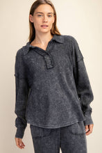 Load image into Gallery viewer, Waffle Polo Sweatshirt