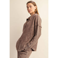 Load image into Gallery viewer, Waffle Polo Sweatshirt