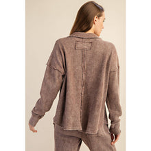 Load image into Gallery viewer, Waffle Polo Sweatshirt