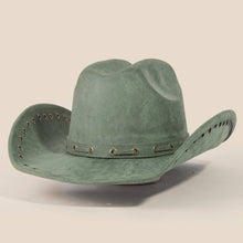 Load image into Gallery viewer, Grommet Brim Suede Cowboy Hat