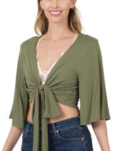 Load image into Gallery viewer, Tied Up Cropped Kimono