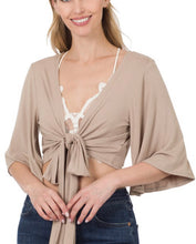 Load image into Gallery viewer, Tied Up Cropped Kimono