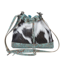 Load image into Gallery viewer, Teal Vines Bucket Bag