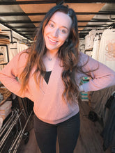 Load image into Gallery viewer, Sweet as a Peach Surplice Sweater