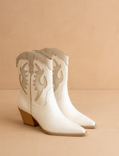 Load image into Gallery viewer, The Houston White Layered Panel Cowboy Western Boot
