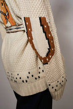 Load image into Gallery viewer, Western Horse Belted Cardigan
