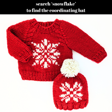 Load image into Gallery viewer, Snowflake Red Crew Neck Sweater for Baby &amp; Toddler SALE: 18-24 months

