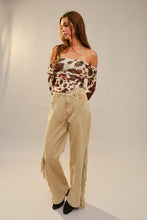 Load image into Gallery viewer, Cow Print Mesh Off Shoulder Top
