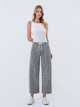 Load image into Gallery viewer, Drawstring Leopard Barrel Jeans
