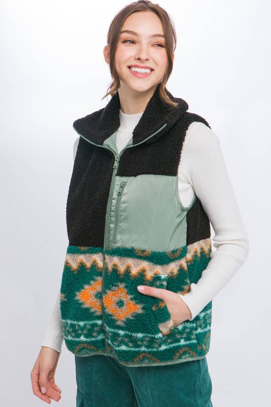 Tribal Zip Up Vest