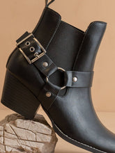 Load image into Gallery viewer, The Colt Black Motorcycle Bootie
