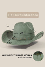 Load image into Gallery viewer, Grommet Brim Suede Cowboy Hat
