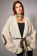 Load image into Gallery viewer, Western Horse Belted Cardigan
