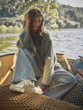 Load image into Gallery viewer, Mix Knit Distressed Sweater
