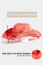 Load image into Gallery viewer, Rose Embroidered Cowboy Hat
