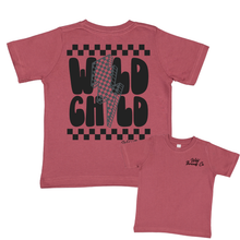 Load image into Gallery viewer, Wild Child Lightning Bolt Tee: Rouge / 3T

