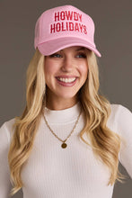 Load image into Gallery viewer, Pink Howdy Holidays Trucker Hat
