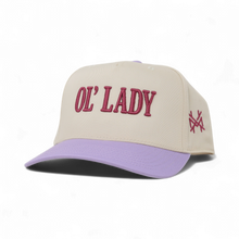 Load image into Gallery viewer, Ol Lady Trucker Hat: Retro Camo/Natural
