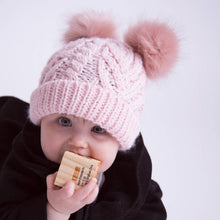 Load image into Gallery viewer, Blush Pink Fluffer Beanie Hat Baby &amp; Kids: M (6-24 Months)
