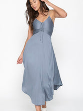 Load image into Gallery viewer, Slate Ruched Slip Dress
