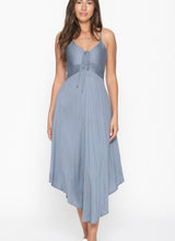 Load image into Gallery viewer, Slate Ruched Slip Dress
