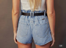 Load image into Gallery viewer, High Rise Paper Bag Mom Shorts
