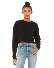 Load image into Gallery viewer, Black Cropped Sweatshirt
